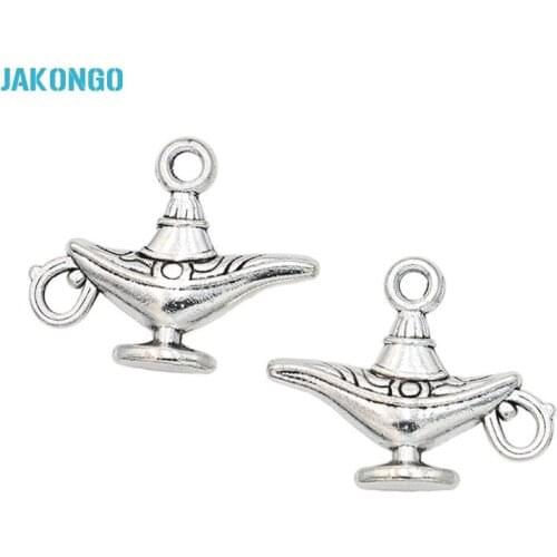 10pcs Antique Silver Plated Cups Charms Pendants for Jewelry Making DIY Handmade Craft 18x22mm