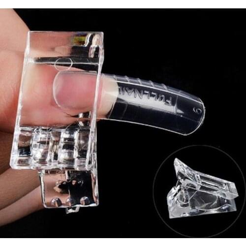 Transparent Poly Nail Gel Quick Building Nail Extension Tips Clip Manicure Art Tool Fixed Clip False Nails Clip UV Gel Builder