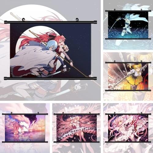 Puella Magi Madoka Magica Mami Kyoko Sayaka Anime Manga HD Print Wall Poster Scroll