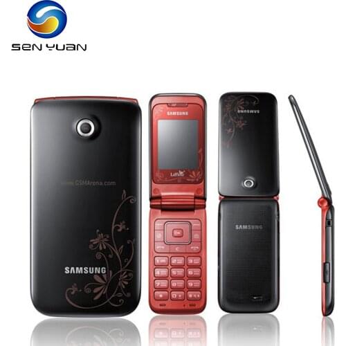 Original Samsung E2530 2G Mobile Phone 2G GSM Dumbphone OS Cell Phone 2.0" 1.3MP FM Radio Unlocked Cellphone