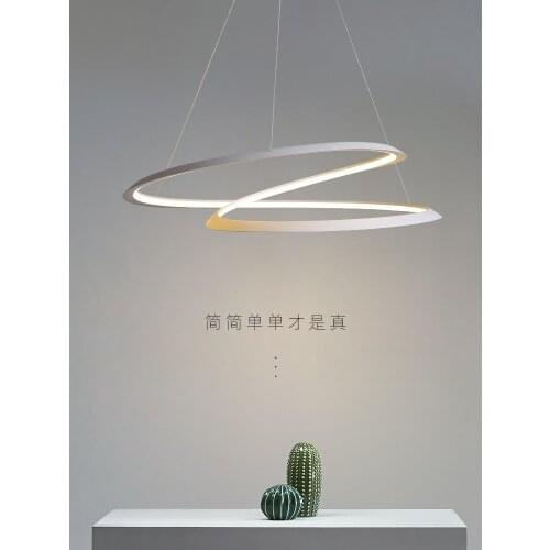 Modern LED Chandelier For Living Room Dining Room Bedroom 2 Round Ring Indoor Hanging Light Pendant lamp Circle Lighting Fixture