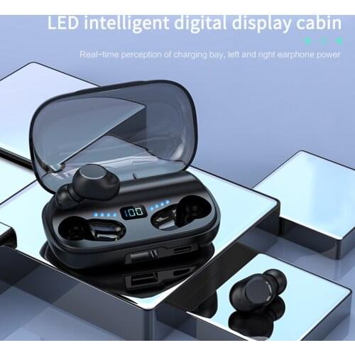 TWS Bluetooth 5.0 Earphones Fingerprint Touch Headset HiFi Stereo In-ear Earbuds Wireless Sport Headphones fone bluetooth