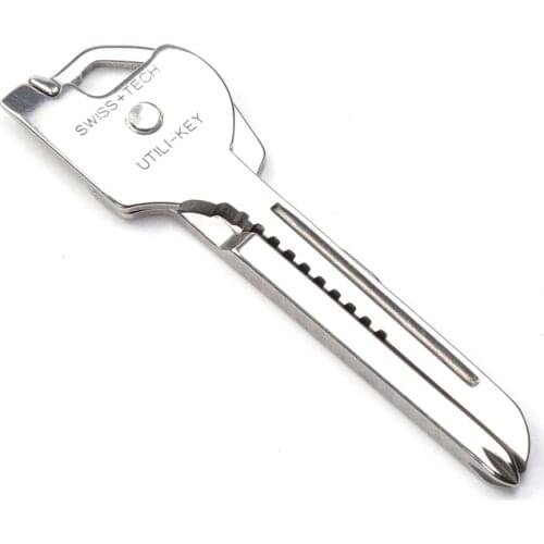 Stainless Steel Utility Key Tool 6in1 Multitool Screwdriver Knife Blade Bottle Opener Repair Gadget Outdoor mini Keychain Tool