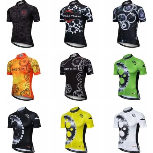 Weimostar Men Cycling Jersey 2019 Pro Team downhill jersey ropa ciclismo Breathable Bicycle Short Sleeve Cycling Gear Orange