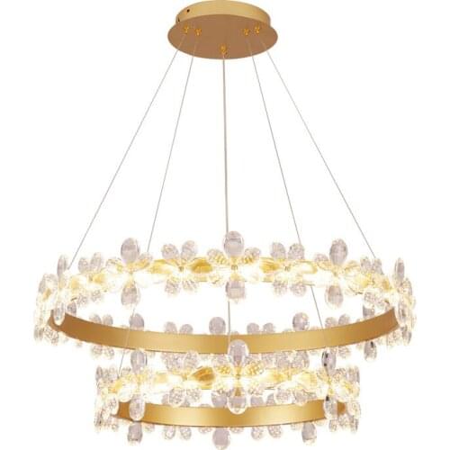 Modern europe led crystal lustre suspension lustre pendente luminaria pendente modern chandelier livingroom dining rooom
