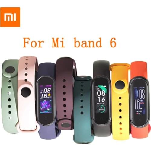 100% Original Xiaomi Mi Band 6 Silicone Bracelet Mi Band6 Strap Wrist XiaoMi Mi Band 6 Replacement Silicone Strap For Mi Band 6