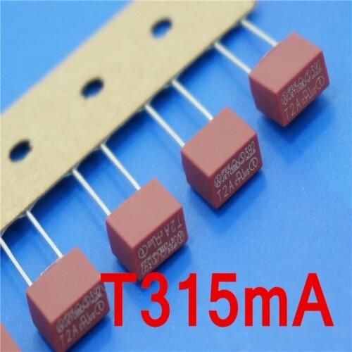 1000 pcs/lot) T315mA 250V TE5 Slow Blow Subminiature Fuse, UL VDE RoHS Approved, 315mA, 0.315Amp