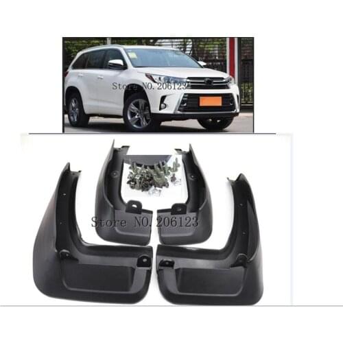 4x Set Molded Mud Flaps For Toyota Highlander 2014 2015 2016 2017 2018 Mudflaps Splash Guards Front Rear Mudguards Fender