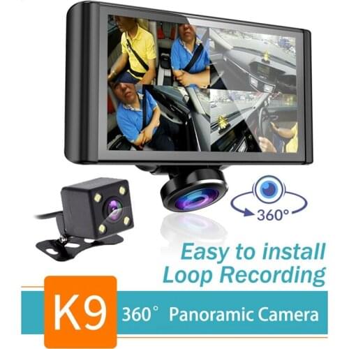 5.0inch Car DVR 2 Cameras Lens Dash Camera Dual Lens GPS Rearview Camera Video Recorder Auto Registrator Dvrs Dash Cam