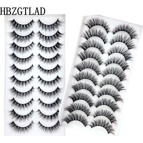 500/1000 Pais 10 Pairs Natural long false eyelashes thick 3d mink lashes short black soft eyelashes makeup eyelash for beauty