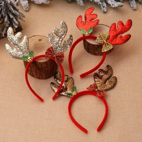 Christmas Antler Hair Bands Christmas Party Costumes Headwear Accessories For Festive Party Hair Accessories Gift