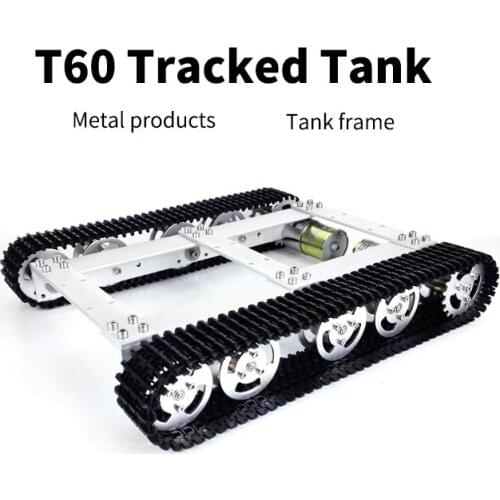Aluminum Alloy Tank Car chassis, T60 Tank,Experiment platform, for tank development, DIY, smart car, robot competition