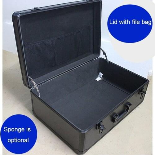 Large tool case Portable toolbox Aluminum alloy box Storage box Document safe Product demonstration Sample display toolbox