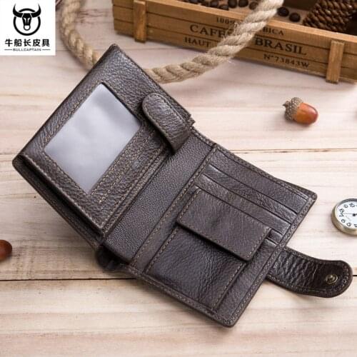 Genuine Leather Wallet Mens First Layer Cowhide Large Size Passport Leather Large-capacity Multi-function Tri-fold Wallet