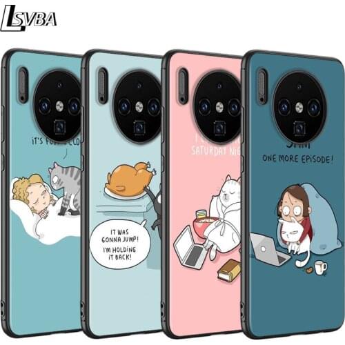 For Huawei Mate 30 20 10 Pro Lite Case Cartoon Cat Animal Back Shell for Huawei Y9 Y7 Y6 Pro Y5 2019 2018 Phone Case