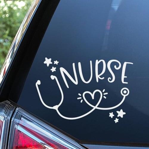 Black/Sliver Nurse Sticker Creative Car Sticker Vinyl Car Styling Accessories Auto Car Window Bumper Decal S148