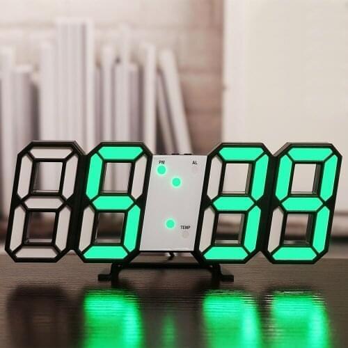 Creative Nordic 3D Digital Alarm Clock Can Display Time Date Temperature Brightness Automatic Adjustment and Practical Home