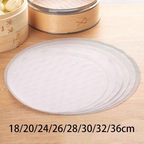 Household Non-stick Steamers Mat Round Dumpling Steamers Mat Reusable Kitchen Baking Snacks Mesh Steamers Mat Steaming Cloth