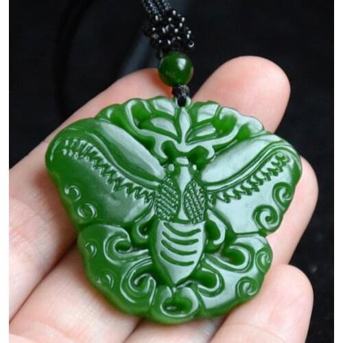 Фурнитура для бижутерии Jasper Butterfly Jade Pendant Jade Female Necklace Ladies Jade Pendant For Girlfriend charm