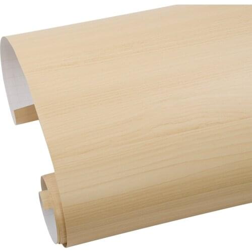 HOHOFILM 1.24x5m Wood Grain Vinyl Waterproof Wall Decorative Sticker Car Internal Stickers Cabinet 48.8''x196.8