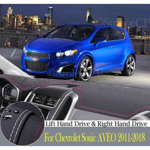 Quality leather instrument panel protection pad and light-proof pad for Chevrolet Sonic AVEO Holden 2011-2015 car accessories