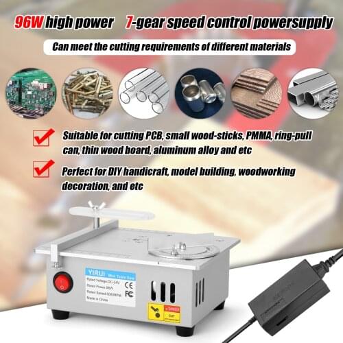 KKMOON Mini Multifunctional Table-Saw Electric Desktop Saws Small Household DIY Cutting Tool Woodworking Lathe Machine