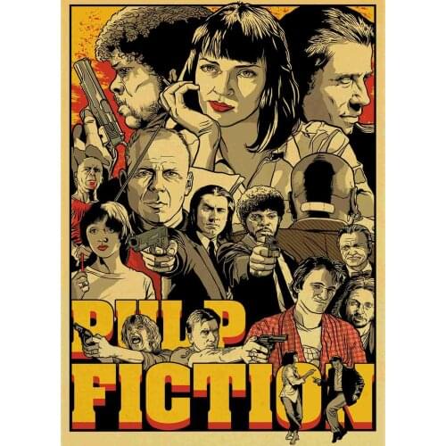Lot style Choose Classic Movie Fight Club Pulp Fiction Art print Silk poster Home Wall Decor