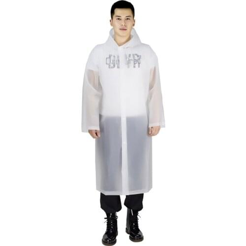 Fashion Adult Waterproof Long Raincoat Women Men Rain coat Hooded For Outdoor Hiking Travel Fishing Climbing Thickened