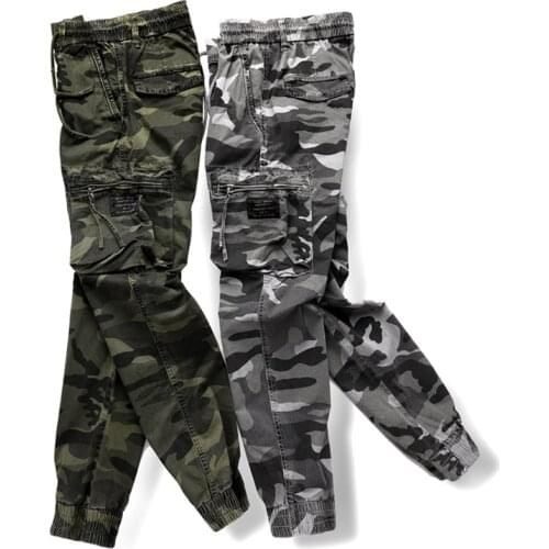 2021 New Men Tactical Cargo Pants Men Cotton Casual Camouflage High Quality Plus Size Outdoor Cargo Pants Men Ankle-Length Pants