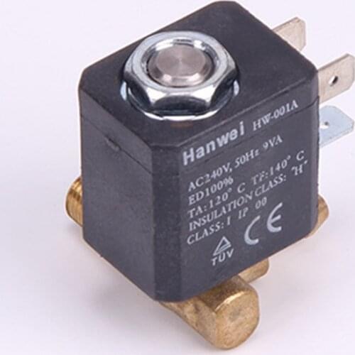 Normally Closed Cannula N/C AC 220V-240V G1/8" Brass Steam Air Generator Water Solenoid Valve Solenoid Valve Household Industry