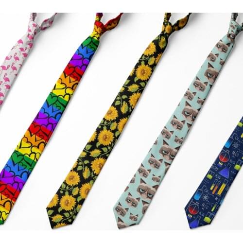 New Fashion Colorful Novel Science Symbol Accessories Necktie High Quality 8cm Mens Ties Suit Business Wedding Casual