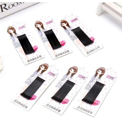 1 Pack Wholesale Cheap High Quality Hair Salon Hairpins Black Woman Bobby Pins Hairgrips Metal Girls Barrettes Hair Accessories