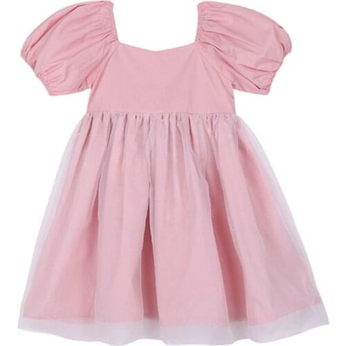 3-8T Girls Princess Dresses Kids Clothes Foreign Puff Sleeve Cute Dress Baby Toddler Girl Fashion Party Dress Children Clothing