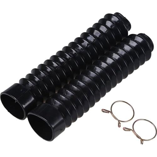 Front Fork Shock Absorber Dust Cover 210x42x25mm For Motorcycle Black