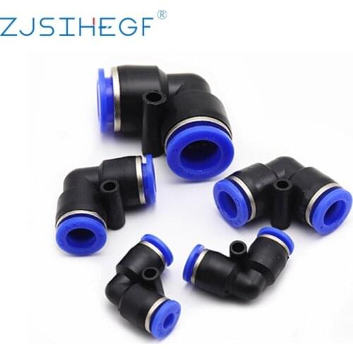 1PCS PVG Pneumatic Quick Pipe Connector L Type Right-Angle Elbow Fitting Plastic 8-6/10-6/10-8/12-8/12-10