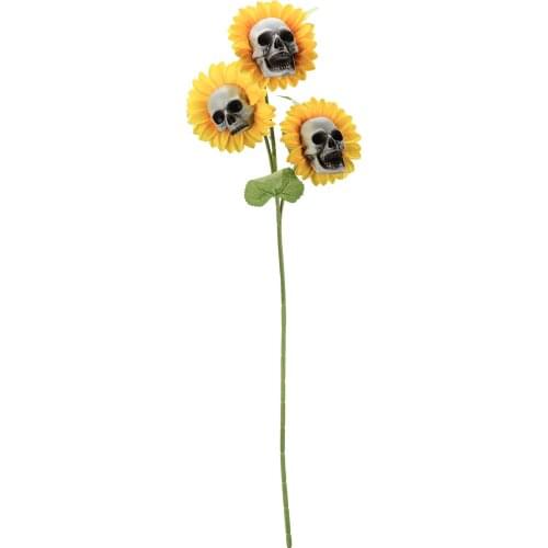 Party Gifts Simulation Flower Sunflower Skull Garden Decorations Figures Statue Ornaments Outdoor Ornament Halloween Accessories