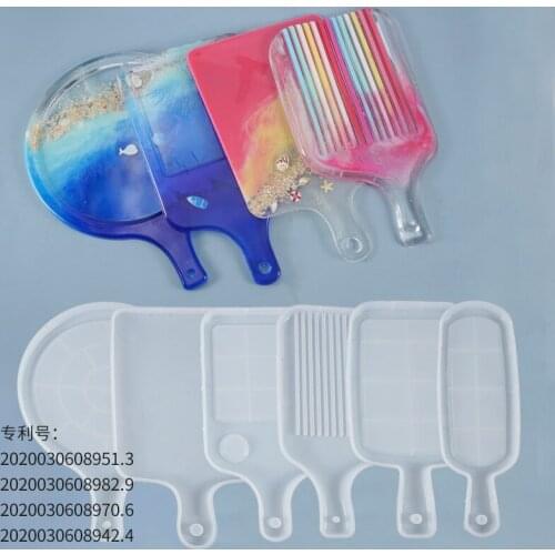 Handle Tray Silicone Mold DIY Epoxy Silicone Mold Home Decoration Resin Art Supplies Mold Dinner Plate Silicone Resin Art