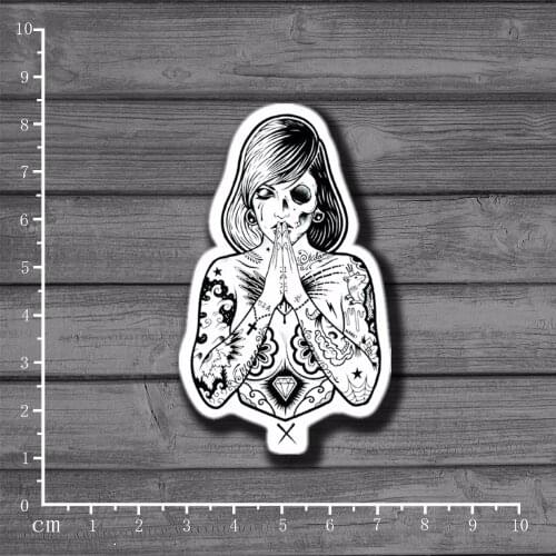 Sexy tattooed girl Waterproof PVC Laptop Notebook Skin Sticker Car Styling Home decor jdm For kid Toy Suitcase Stickers[single]