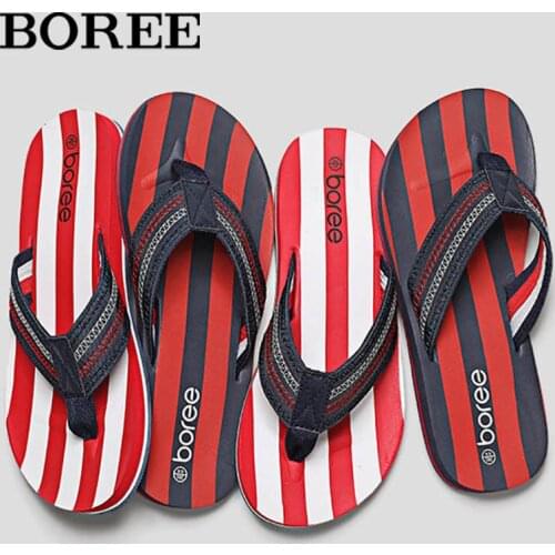 BOREE Men Flip Fliops Summer Beach Men Slippers EVA Soft Bottom House Man Slippers Outdoor Walking Footwear Man Flip Flops