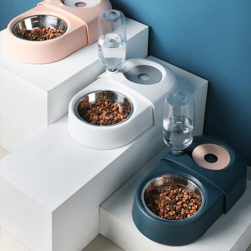 Dog Feeder Drinking Bowls for Dogs Cats Pet Food Bowl Comedero Perro Miska Dla Psa Gamelle Chien Chat Voerbak Hond D2174