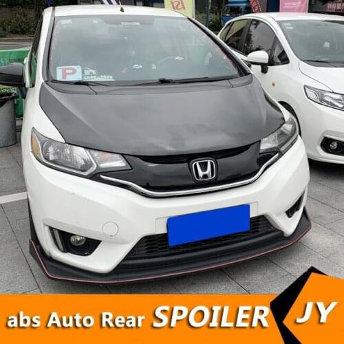 For Honda FIT JAZZ Body kit spoiler 2014-2017 For Honda FIT ABS Rear lip rear spoiler front Bumper Diffuser Bumpers Protector