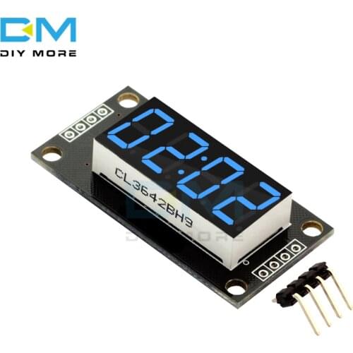 4-Digit LED Module Board 7 Segments Digital Display Tube 0.36" 0.36 Inch TM1637 Module For Arduino Blue LED