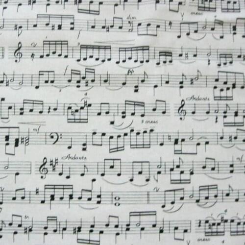 Wide 110cm Print Musical Note Fabric Meter 100%Cotton Music Print Fabric Quilting Home Cloth DIY Sewing Dress Music fabric