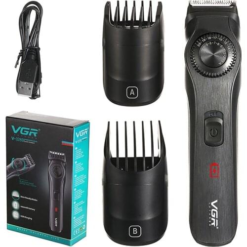 VGR 028 hair trimmer USB rechargeable hair clipper haircut machine 1-20mm adjustable blade beard trimmer