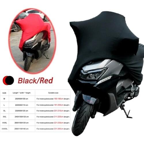 Universal 2 Colors M -4XL Motorcycle Covers UV Protector Cover Motor Scooter Bike Dustproof Cover Indoor Outdoor Elastic Fabric