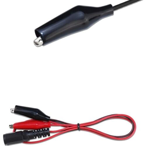 High Quality Crocodile Wire Male/female To Car Cigarette Lighter DC Voltage Jack Connector To 2 Alligator Clip Power Cable