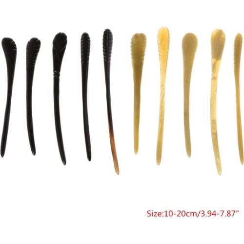 Women Hairpins Retro Chinese Style Natural Horn Hair Stick Jewelry Decorations