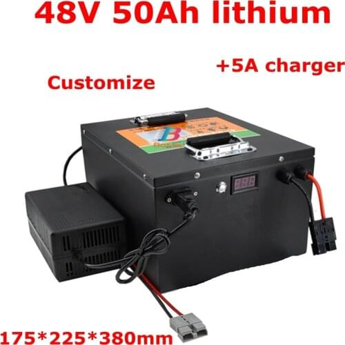 50AH 48V lithium ion battery charger 5A 48V 50AH lithium battery for 4800W 2400W 48V AGV Moving tower Electric tricycle motor EV