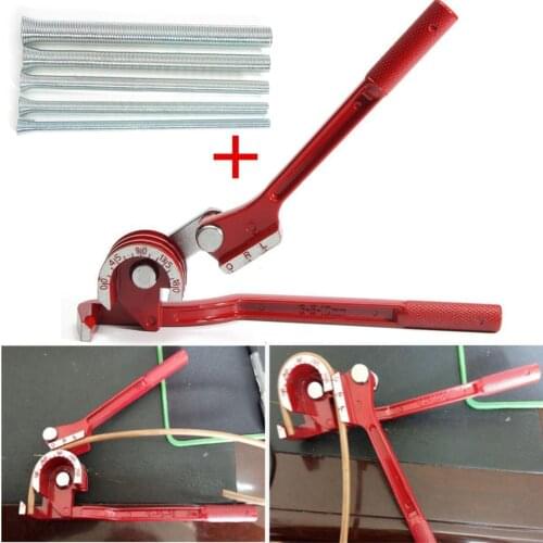 1set 3in1 180 Tube Bender with 5pcs Spring Bending Pipe for Plumbing Copper Aluminum