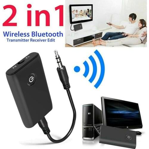 2 in 1 Bluetooth V4 Transmitter & Receiver Wireless A2DP Audio 3.5mm Jack Aux Adapter for TV Phone PC Y1X2 MP3 MP4 TV PC